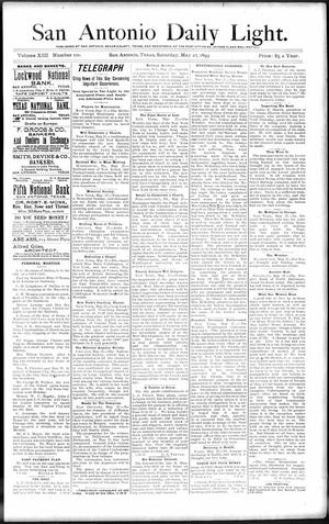 San Antonio Daily Light. (San Antonio, Tex.), Vol. 13, No. 110, Ed. 1 Saturday, May 27, 1893
