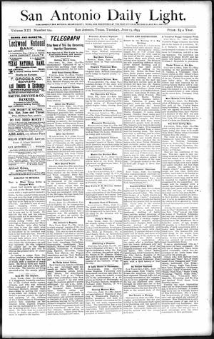 San Antonio Daily Light. (San Antonio, Tex.), Vol. 13, No. 124, Ed. 1 Tuesday, June 13, 1893