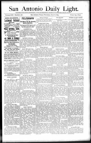 San Antonio Daily Light. (San Antonio, Tex.), Vol. 13, No. 126, Ed. 1 Thursday, June 15, 1893