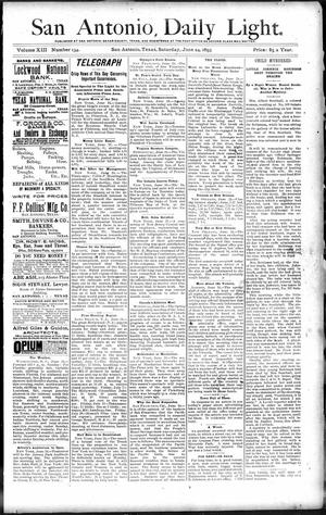 San Antonio Daily Light. (San Antonio, Tex.), Vol. 13, No. 134, Ed. 1 Saturday, June 24, 1893