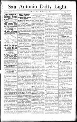 San Antonio Daily Light. (San Antonio, Tex.), Vol. 13, No. 141, Ed. 1 Monday, July 3, 1893