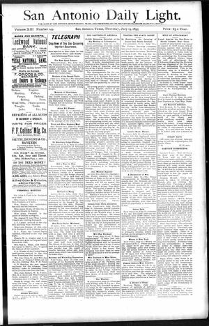 San Antonio Daily Light. (San Antonio, Tex.), Vol. 13, No. 149, Ed. 1 Thursday, July 13, 1893