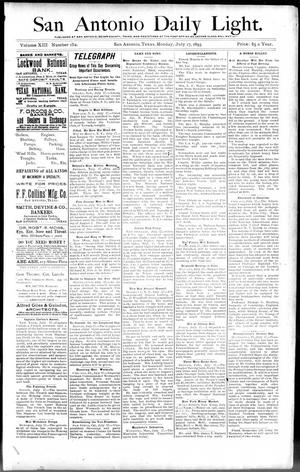 San Antonio Daily Light. (San Antonio, Tex.), Vol. 13, No. 152, Ed. 1 Monday, July 17, 1893