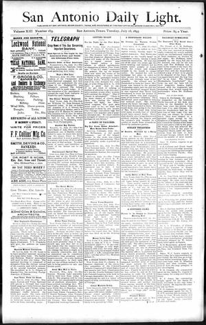 San Antonio Daily Light. (San Antonio, Tex.), Vol. 13, No. 153, Ed. 1 Tuesday, July 18, 1893