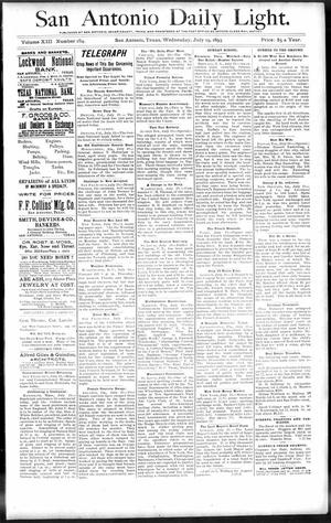San Antonio Daily Light. (San Antonio, Tex.), Vol. 13, No. 154, Ed. 1 Wednesday, July 19, 1893