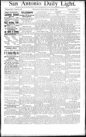 San Antonio Daily Light. (San Antonio, Tex.), Vol. 13, No. 156, Ed. 1 Friday, July 21, 1893