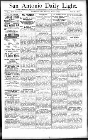 San Antonio Daily Light. (San Antonio, Tex.), Vol. 13, No. 167, Ed. 1 Thursday, August 3, 1893