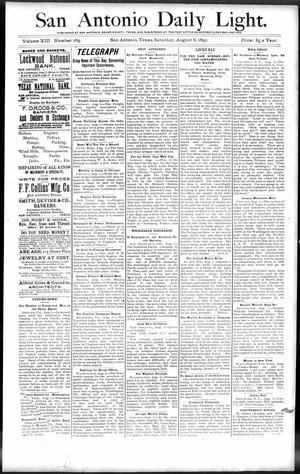 San Antonio Daily Light. (San Antonio, Tex.), Vol. 13, No. 169, Ed. 1 Saturday, August 5, 1893