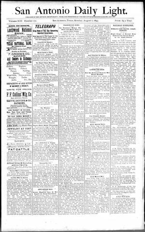 San Antonio Daily Light. (San Antonio, Tex.), Vol. 13, No. 170, Ed. 1 Monday, August 7, 1893