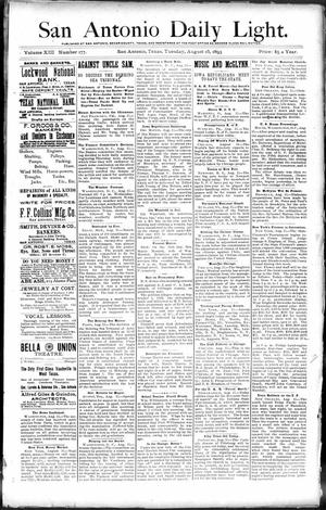 San Antonio Daily Light. (San Antonio, Tex.), Vol. 13, No. 177, Ed. 1 Tuesday, August 15, 1893
