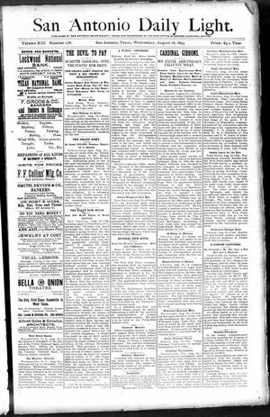 San Antonio Daily Light. (San Antonio, Tex.), Vol. 13, No. 178, Ed. 1 Wednesday, August 16, 1893