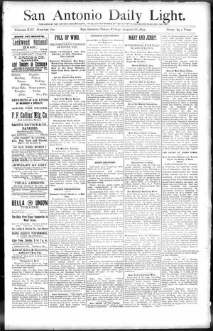 San Antonio Daily Light. (San Antonio, Tex.), Vol. 13, No. 180, Ed. 1 Friday, August 18, 1893