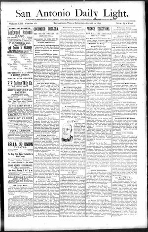 San Antonio Daily Light. (San Antonio, Tex.), Vol. 13, No. 181, Ed. 1 Saturday, August 19, 1893