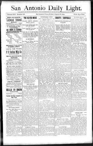 San Antonio Daily Light. (San Antonio, Tex.), Vol. 13, No. 186, Ed. 1 Friday, August 25, 1893