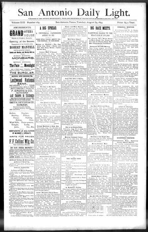 San Antonio Daily Light. (San Antonio, Tex.), Vol. 13, No. 189, Ed. 1 Tuesday, August 29, 1893