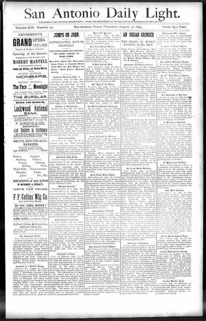 San Antonio Daily Light. (San Antonio, Tex.), Vol. 13, No. 191, Ed. 1 Thursday, August 31, 1893