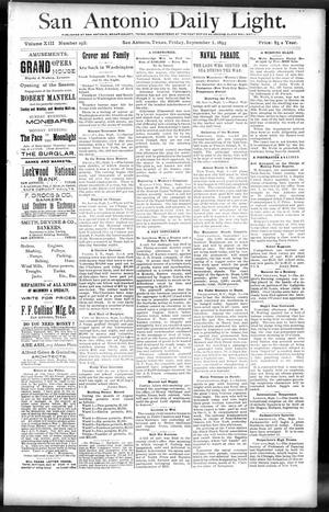 San Antonio Daily Light. (San Antonio, Tex.), Vol. 13, No. 192, Ed. 1 Friday, September 1, 1893