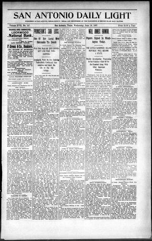 Primary view of object titled 'San Antonio Daily Light (San Antonio, Tex.), Vol. 17, No. 147, Ed. 1 Wednesday, June 16, 1897'.