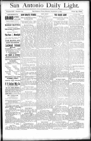 San Antonio Daily Light. (San Antonio, Tex.), Vol. 13, No. 194, Ed. 1 Monday, September 4, 1893