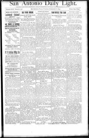 San Antonio Daily Light. (San Antonio, Tex.), Vol. 13, No. 195, Ed. 1 Tuesday, September 5, 1893