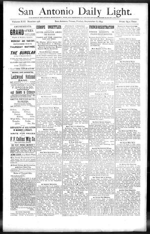 San Antonio Daily Light. (San Antonio, Tex.), Vol. 13, No. 198, Ed. 1 Friday, September 8, 1893