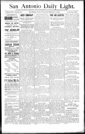 San Antonio Daily Light. (San Antonio, Tex.), Vol. 13, No. 202, Ed. 1 Wednesday, September 13, 1893