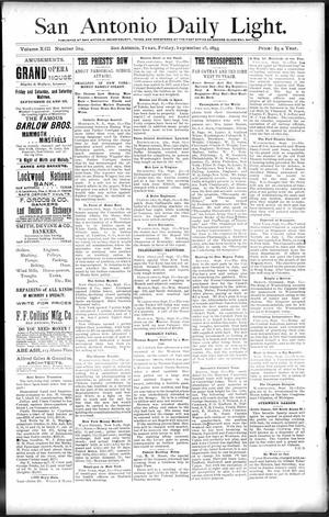 San Antonio Daily Light. (San Antonio, Tex.), Vol. 13, No. 204, Ed. 1 Friday, September 15, 1893
