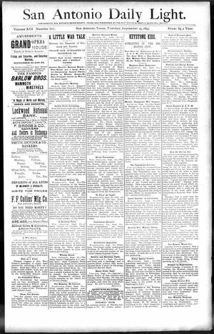 San Antonio Daily Light. (San Antonio, Tex.), Vol. 13, No. 207, Ed. 1 Tuesday, September 19, 1893