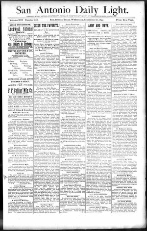 San Antonio Daily Light. (San Antonio, Tex.), Vol. 13, No. 208, Ed. 1 Wednesday, September 20, 1893
