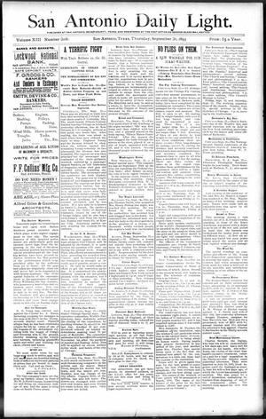San Antonio Daily Light. (San Antonio, Tex.), Vol. 13, No. 209, Ed. 1 Thursday, September 21, 1893