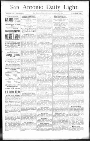 Primary view of object titled 'San Antonio Daily Light. (San Antonio, Tex.), Vol. 13, No. 212, Ed. 1 Monday, September 25, 1893'.