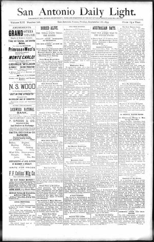 San Antonio Daily Light. (San Antonio, Tex.), Vol. 13, No. 216, Ed. 1 Friday, September 29, 1893