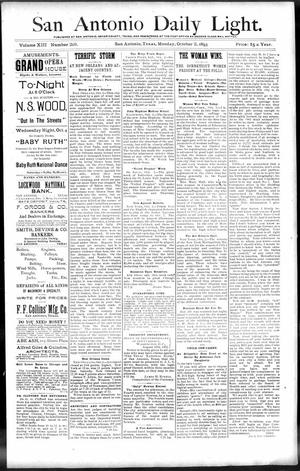 San Antonio Daily Light. (San Antonio, Tex.), Vol. 13, No. 218, Ed. 1 Monday, October 2, 1893