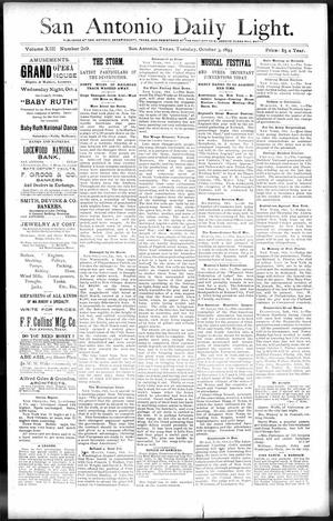 San Antonio Daily Light. (San Antonio, Tex.), Vol. 13, No. 219, Ed. 1 Tuesday, October 3, 1893