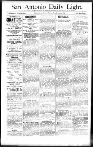 San Antonio Daily Light. (San Antonio, Tex.), Vol. 13, No. 220, Ed. 1 Wednesday, October 4, 1893