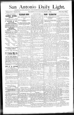 San Antonio Daily Light. (San Antonio, Tex.), Vol. 13, No. 223, Ed. 1 Saturday, October 7, 1893