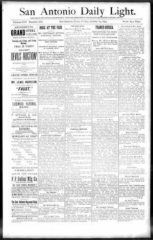 San Antonio Daily Light. (San Antonio, Tex.), Vol. 13, No. 228, Ed. 1 Friday, October 13, 1893