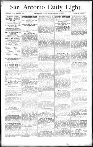 San Antonio Daily Light. (San Antonio, Tex.), Vol. 13, No. 230, Ed. 1 Monday, October 16, 1893