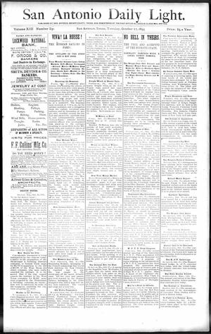 San Antonio Daily Light. (San Antonio, Tex.), Vol. 13, No. 231, Ed. 1 Tuesday, October 17, 1893