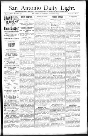 San Antonio Daily Light. (San Antonio, Tex.), Vol. 13, No. 234, Ed. 1 Friday, October 20, 1893