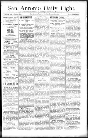 San Antonio Daily Light. (San Antonio, Tex.), Vol. 13, No. 235, Ed. 1 Saturday, October 21, 1893