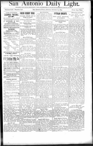 San Antonio Daily Light. (San Antonio, Tex.), Vol. 13, No. 236, Ed. 1 Monday, October 23, 1893
