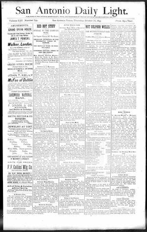 San Antonio Daily Light. (San Antonio, Tex.), Vol. 13, No. 239, Ed. 1 Thursday, October 26, 1893