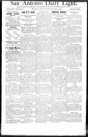San Antonio Daily Light. (San Antonio, Tex.), Vol. 13, No. 250, Ed. 1 Thursday, November 9, 1893