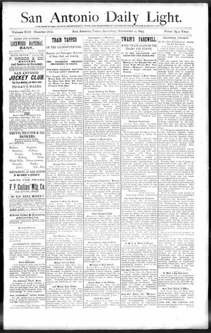 San Antonio Daily Light. (San Antonio, Tex.), Vol. 13, No. 252, Ed. 1 Saturday, November 11, 1893