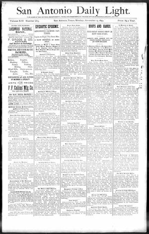 San Antonio Daily Light. (San Antonio, Tex.), Vol. 13, No. 253, Ed. 1 Monday, November 13, 1893