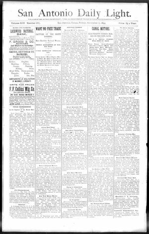 San Antonio Daily Light. (San Antonio, Tex.), Vol. 13, No. 257, Ed. 1 Friday, November 17, 1893