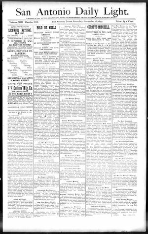 San Antonio Daily Light. (San Antonio, Tex.), Vol. 13, No. 258, Ed. 1 Saturday, November 18, 1893