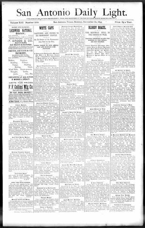 San Antonio Daily Light. (San Antonio, Tex.), Vol. 13, No. 259, Ed. 1 Monday, November 20, 1893