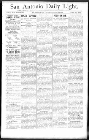 San Antonio Daily Light. (San Antonio, Tex.), Vol. 13, No. 262, Ed. 1 Thursday, November 23, 1893